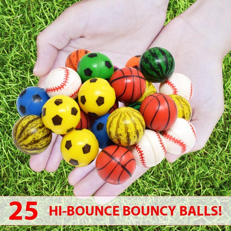 Kiddie Play 25 Bouncy Balls for Kids Party Favors | Bouncy Ball 27mm | Superball Small Rubber Balls for Kids - Image 2